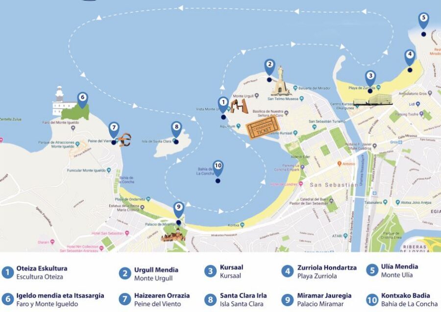 San Sebastian: Sustainable Catamaran Cruise with Audio Guide - Santa Clara Island, Mount Ulia, and Mount Igeldo passing views